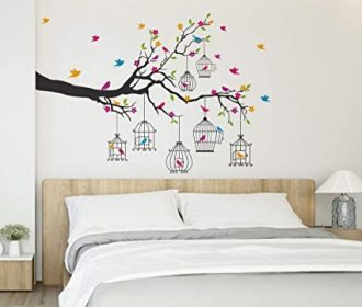 Solimo Wall Sticker for Living Room (Birdie House, Ideal Size on Wall - 133 cm x 90 cm), PVC Vinyl - Image 4