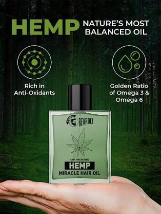 Beardo Hair Thickening Hemp Miracle Hair Oil | Hair Oil for Men | Hemp Oil | Light Hair Oil for Daily Hair Styling | Non-Sticky | 100 ml - Image 6