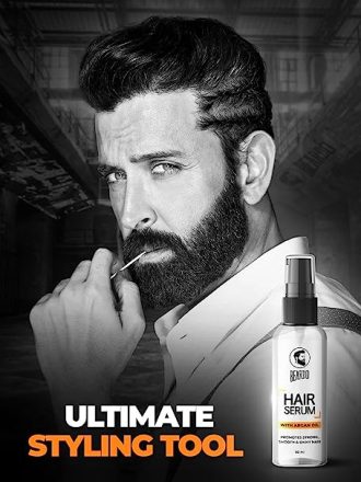 Beardo Hair Serum | Serum for men | Serum for hair smoothing | Argan Oil & Almond Oil | Adds Shine | Daily use| For All Hair Types | Frizz free hair | 50 ml - Image 2