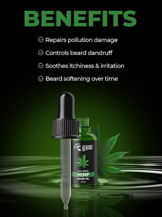 Beardo Beard Oil for men - Daily Repair Hemp Beard Oil | Non-Sticky, Light; Hemp Seed Oil for Shiny Nourished Beards | Promotes Beard Growth, 30 ml - Image 4