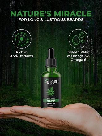 Beardo Beard Oil for men - Daily Repair Hemp Beard Oil | Non-Sticky, Light; Hemp Seed Oil for Shiny Nourished Beards | Promotes Beard Growth, 30 ml - Image 5