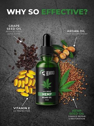 Beardo Beard Oil for men - Daily Repair Hemp Beard Oil | Non-Sticky, Light; Hemp Seed Oil for Shiny Nourished Beards | Promotes Beard Growth, 30 ml - Image 6