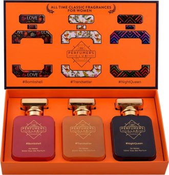 Perfumers Club "All Time Classic Fragrances For Women" Gift Set Of 3 (BombShell + Trendsetter + NightQueen) Upto 24 Hrs Lasting (Eau De Parfum) | Best Gift for Women