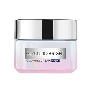 L'Oreal Paris Glycolic Bright Glowing Night Cream, 15ml |Overnight Brightening Cream with Glycolic Acid that Visbily Minimizes Spots & Reveals Glowing skin