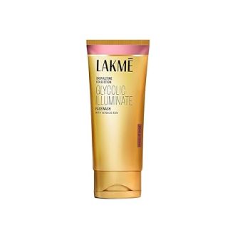 Lakme Glycolic Illuminate Facewash with Glycolic Acid | Glycolic Acid Face Wash for Exfoliating Dull Skin | Gentle Cleanser for Glowing Skin 100gm