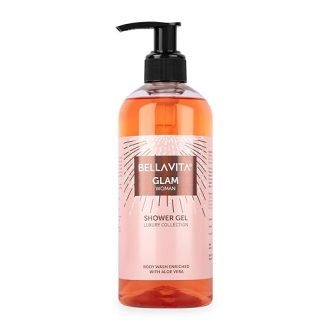 Bella Vita Luxury Glam Woman Body Wash Refreshing Shower Gel for Deep Cleansing, Hydrating, Moisturising, Softer & Smoother Skin with Aloe Vera 500 ml