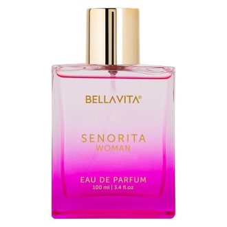 BellaVita SENORITA Woman EDP – Long-Lasting Floral & Fruity Women's Premium Perfume, Ideal for Indian Weather | Yuzu, Lotus, Magnolia, Musk | Perfect for Day Events, 100ML