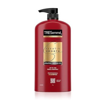 Tresemme Keratin Smooth, Shampoo, 1L, for Straighter, Shinier Hair, with Keratin & Argan Oil, Nourishes Dry Hair, Controls Frizz , for Men & Women