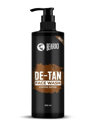 BEARDO DeTan Face Wash for Men, 200ml | Coffee Facewash, Aloe Vera, Vitamin E | Helps to Reduce Tan | Exfoliates & Hydrates for Smooth & Oil Free Skin