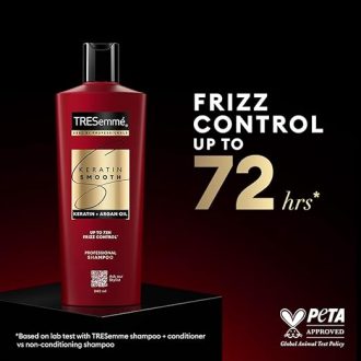 Tresemme Keratin Smooth, Shampoo, 1L, for Straighter, Shinier Hair, with Keratin & Argan Oil, Nourishes Dry Hair, Controls Frizz , for Men & Women - Image 2