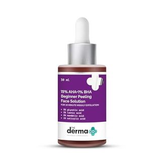 The Derma Co 15% AHA + 1% BHA Beginner Repairing, Radiant Skin, Exfoliating, Removes Impurities Face Peeling Solution for 10-Minute Weekly Exfoliation - 30ml(dermaco) - Image 2