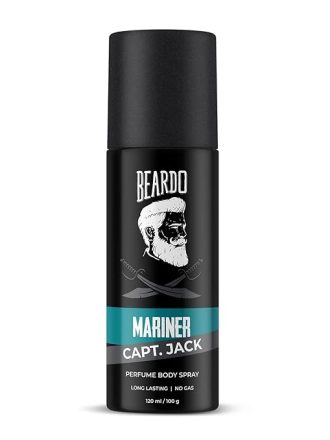 Beardo Mariner Capt Jack Perfume Body Spray, 120ml | Long Lasting No Gas Deo For Men | Day Body Spray Deodorant for Men | Gift for Men | Fresh, Aqua Notes | Gift For Brother | Gift For Friends