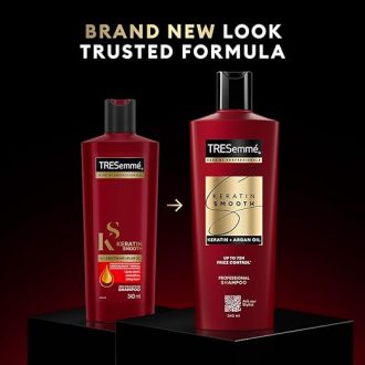 Tresemme Keratin Smooth, Shampoo, 1L, for Straighter, Shinier Hair, with Keratin & Argan Oil, Nourishes Dry Hair, Controls Frizz , for Men & Women - Image 4