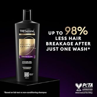 Tresemme Hair Fall Defence, Shampoo, 340ml, for Strong Hair, with Keratin Protein, Prevents Hairfall due to Breakage, Nourishes Dry Hair & Frizz, for Men & Women - Image 3