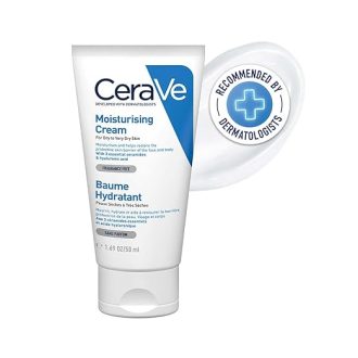 CeraVe Moisturizing Cream For Dry To Very Dry Skin (50ml) - Formulated with 3 Essential Ceramides And Hyaluronic Acid | Non-Comedogenic Moisturizer For Face