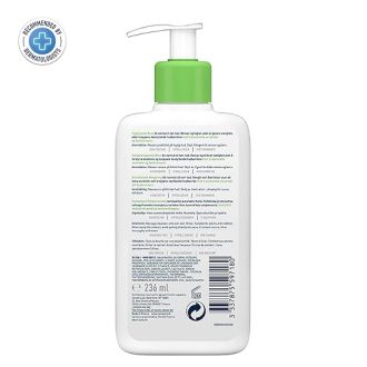 CeraVe Hydrating Cleanser For Normal To Dry Skin (236ml) - Non-Foaming Face Wash with Hyaluronic Acid And Ceramides | Non-Comedogenic, Non-Irritating And Fragrance-Free Cleanser - Image 5