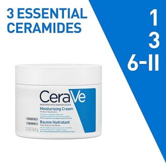 CeraVe Moisturizing Cream For Dry To Very Dry Skin (340gm) - Formulated with 3 Essential Ceramides And Hyaluronic Acid | Non-Comedogenic Moisturizer For Face - Image 2