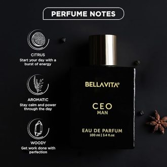 Bella Vita Luxury CEO Man Eau De Parfum Perfume with Lemon, Lavender, Tonka, Mandarin & Vetiver|Premium, Long Lasting Woody Fragrance for Men, 100 ML - Image 3