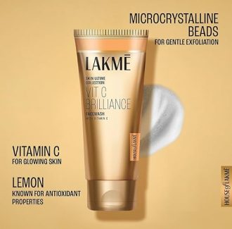 LAKMÉ 9To5 Vitamin C Facewash With Microcrystalline Beads For Refreshed & Glowing Skin 100 g - Image 3