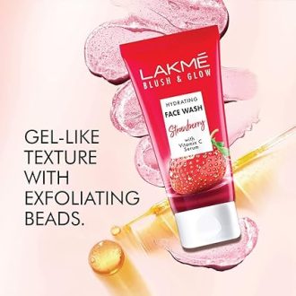 Lakme Blush & Glow Hydrating Strawberry Facewash, with Vitamin C Serum - Image 2