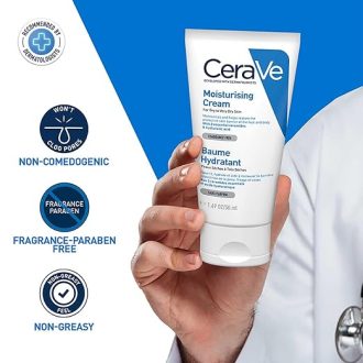 CeraVe Moisturizing Cream For Dry To Very Dry Skin (50ml) - Formulated with 3 Essential Ceramides And Hyaluronic Acid | Non-Comedogenic Moisturizer For Face - Image 2