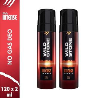 Wild Stone Intense Trance No Gas Deodorants for Men, Long Lasting Mens Body Spray, Pack of 2 (120ml each) - Image 2