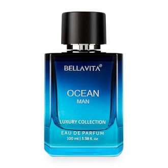 Bella Vita Luxury Men Ocean Aquatic Eau De Parfum With Marine, Orchid & Musk|Long Lasting Fresh Citrusy & Woody Edp Fragrance Scent Liquid Perfume,100 Ml