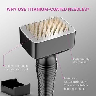 Sotrue Derma Stamp for Hair Growth | Titanium Coated Adjustable Needles 0.25mm to 3mm | 140 Microneedling Stamp for Skin Repair, Face, Hair & Beard Growth | Reduces Acne Scars | Safe & Effective To Use - Image 4