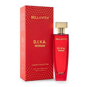 Bella Vita Luxury Women Diva Eau De Parfum Liquid Perfume With Bergamot, Black Currant, Lily, Musk, Floral, Fruity Long Lasting Edp Fragrance Scent 100 Ml