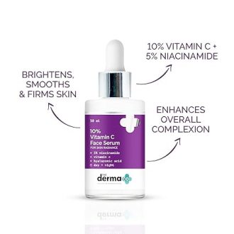 The Derma Co 10% Vitamin C Face Serum with Vitamin C, 5% Niacinamide & Hyaluronic Acid for Skin Radiance - 30ml - Image 2