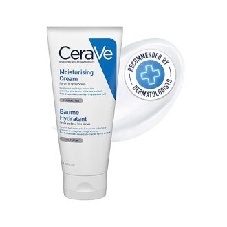 CeraVe Moisturizing Cream For Dry To Very Dry Skin (177ml) - Formulated with 3 Essential Ceramides And Hyaluronic Acid | Non-Comedogenic Moisturizer For Face