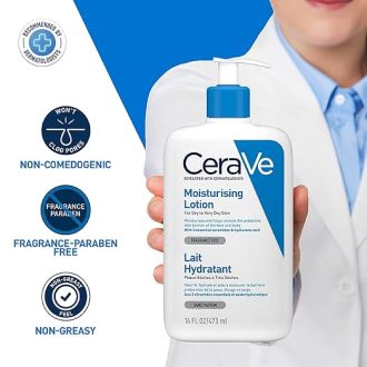 CeraVe Moisturizing Lotion For Dry Skin (473ml) - Formulated With 3 Essential Ceramides And Hyaluronic Acid | Non-Comedogenic, Oil Free And Fragrance-Free Body Lotion - Image 2