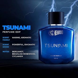 Beardo Perfume For Men - TSUNAMI, 100 ml | Intense Fresh - Marine Aromatic Notes | Strong Long Lasting Mens Perfume | EAU DE PARFUM Men|Ideal Gift For Men - Image 3