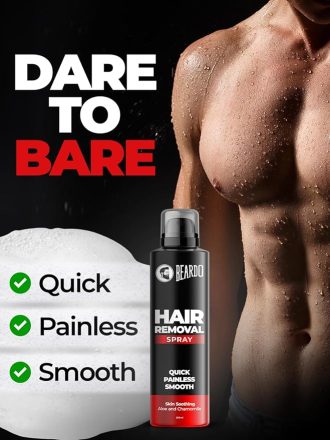 Beardo Hair Removal Spray For Men, 200 ml | Long Lasting Smoothness | Skin Soothing Aloe & Chamomile | Quick & Painless Hair Removal in 8 minutes | Hair Removal Cream For Chest, Arms, Legs & Body - Image 5