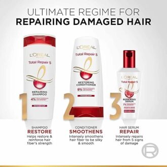 L'Oreal Paris Hair Mask, For Damaged and Weak Hair, With Pro-Keratin + Ceramide, Total Repair 5, 200ml - Image 6