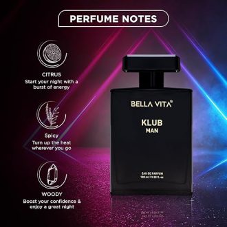 Bella Vita Luxury Klub Men Eau De Parfum Liquid Perfume With Lemon, Rose And Vanilla|Musky And Spicy Long Lasting Premium Edp Fragrance Fresh Scent, 100Ml - Image 2