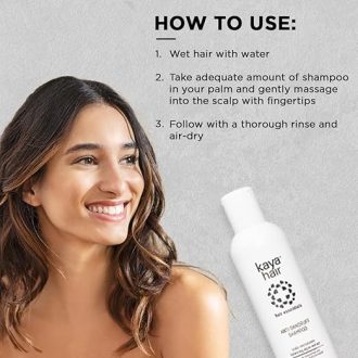 Kaya Clinic Anti Dandruff Shampoo, 200ml Mild Scalp Purifying Shampoo with Vitamin B5 & Seaweed Extracts - Image 3