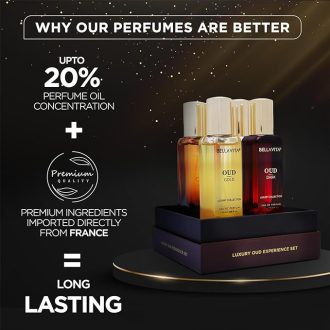 Bella Vita Luxury OUD Experience Eau De Parfum Gift Set 4 x 20ml for Men & Women, Premium Long Lasting EDP Perfume, Oudh Fragrance Scent - Image 5