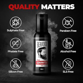 Beardo Beard & Hair Growth Oil, 50ml | Natural Hair Oil for Thicker & Longer Beard | Beard Oil for Uneven, Patchy & Fast Beard Growth | Growth Oil for Stronger & Fuller Beard Hair - Image 6