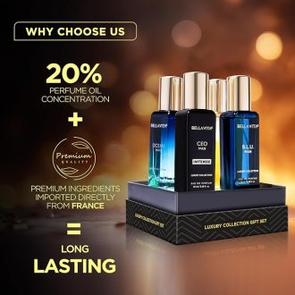 Bella Vita Luxury Collection Eau De Parfum Gift Set 4 x 20ml for Men & Women with OUD GOLD, OCEAN, B.L.U & CEO Man Perfume|Long Lasting EDP Fragrance Scent - Image 5