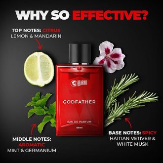 Beardo Godfather Perfume for Men, 100ml | Aromatic, Spicy Perfume for Men Long Lasting Perfume for Date night fragrance | Body Spray for Men | Rakhi Gift For Brother | Gift For Friends - Image 4