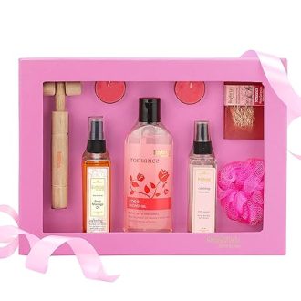 BodyHerbals Rose Essentials Bath & Body Gift Set for Women & Men Gift Hamper Ideal Gift Box for All Occassions Diwali Set of 7 Pcs Gift for Birthdays, Diwali, & Special Celebrations