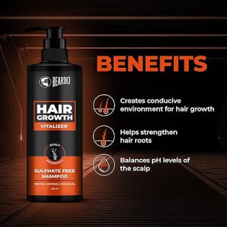 Beardo Hair Growth Vitalizer Shampoo, 200 ml | Shampoo for Men | Promotes Hair Growth | Sulphate and Paraben Free Shampoo | With Onion Oil & Biotin - Image 4