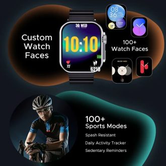 boAt Wave Genesis Pro w/ 1.96'' AMOLED Display,BT Calling,Functional Crown,boAt Coins Smartwatch  (Jet Black Strap, Free Size) - Image 6