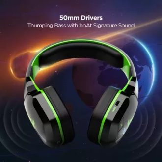 boAt Rockerz 510 Super Extra Bass Bluetooth Headset  (Viper Green, On the Ear) - Image 3