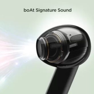 boAt Airdopes 100 with 50 Hours Playback, Quad Mics ENx Technology & Beast Mode Bluetooth Headset  (Opal Black, In the Ear) - Image 5