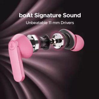 boAt Airdopes 131 PRO with 11mm Drivers,45Hrs Playback,ASAP Charge & Quad Mic ENx Bluetooth Headset  (Mint Bubblegum, In the Ear) - Image 6