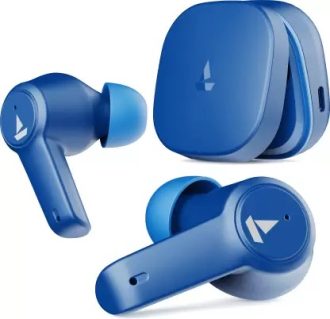 boAt Airdopes 411ANC with upto 17.5 Hours Playback and ASAP Charge Bluetooth Headset  (Blue Thunder, True Wireless)