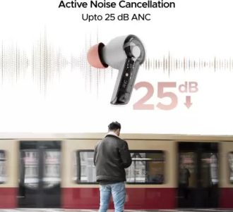 boAt Airdopes 411ANC with upto 17.5 Hours Playback and ASAP Charge Bluetooth Headset  (Grey Hurricane, True Wireless) - Image 8